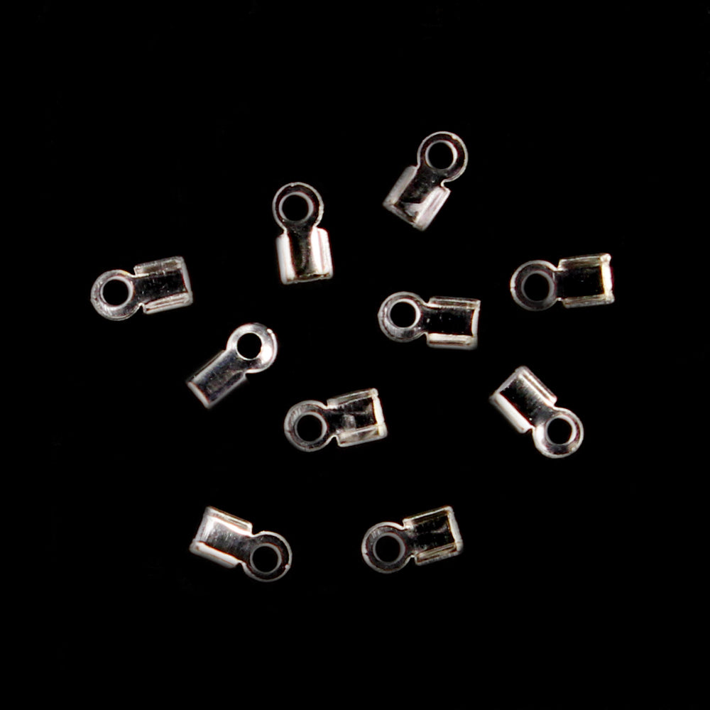 Findings End Piece F4 Silver 30Pc