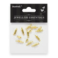 Findings Screw Clasps W/Loop Gold 12pcs