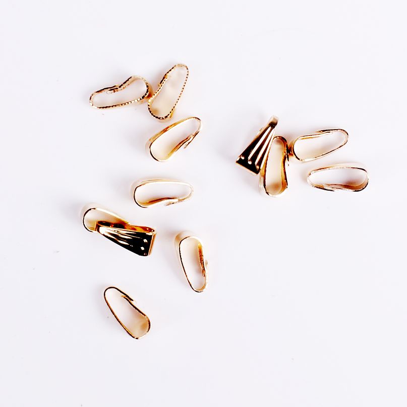 Findings Pendant Hook 6X3mm Gold 12pcs