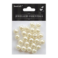 Pearl Beads Plastic 12mm Cream 20gm