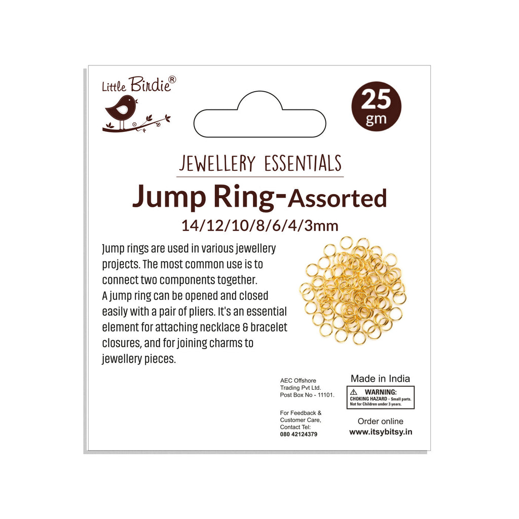 Findings Jump Ring Open 8Mm Gold 25Grm Pbhc Ib