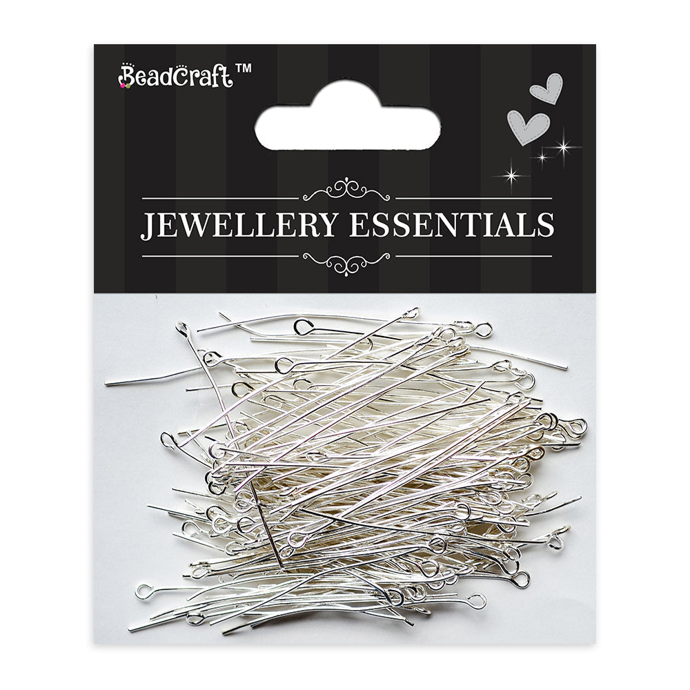 Findings Eye Pin 30Mm Silver 25Grm
