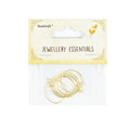 Findings Ear Hoops Round 2Cm Dia Gold 6Pcs