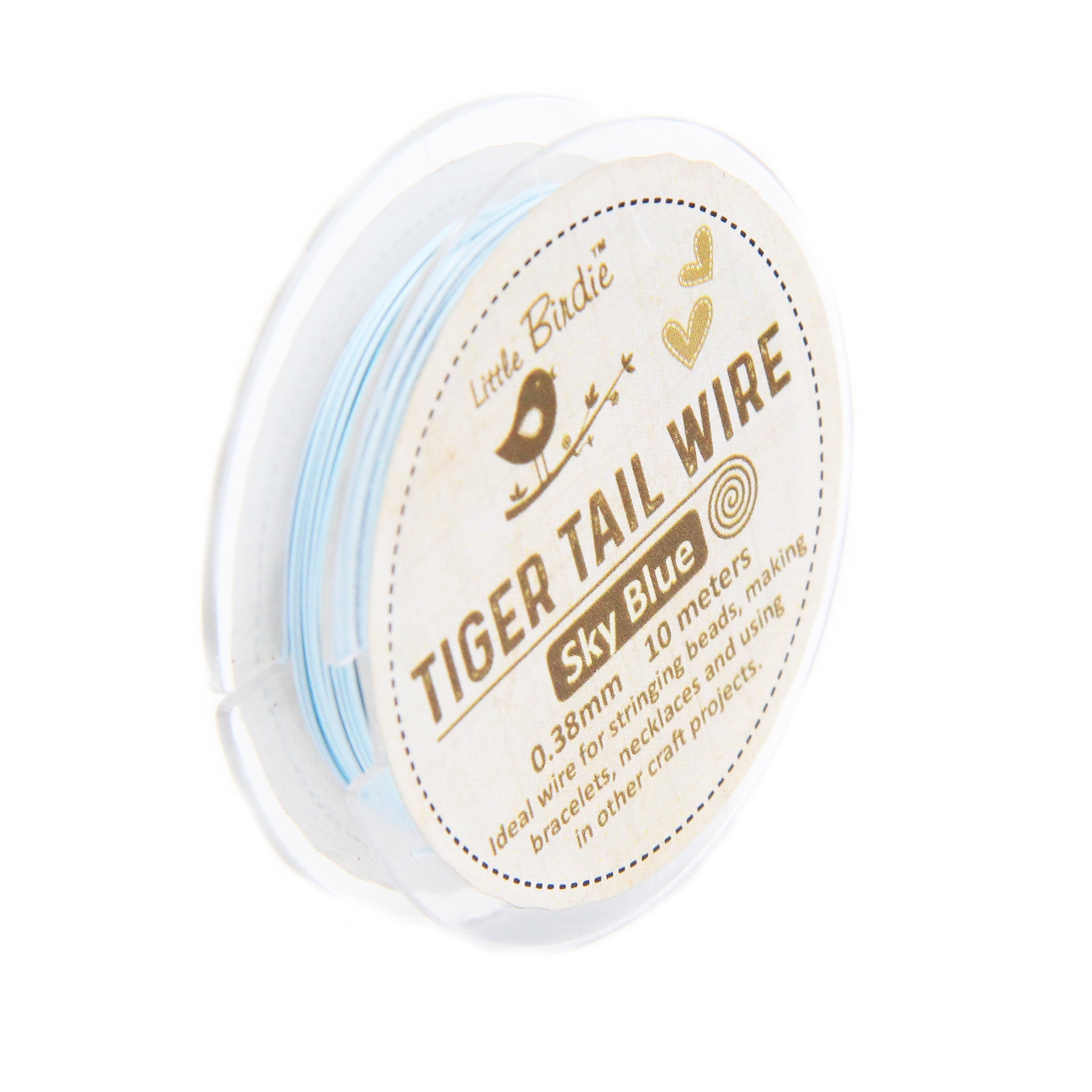 Tiger Tail Wire 0.38 Mm Sky Blue 10Mtrs 1Pc Roll Ib