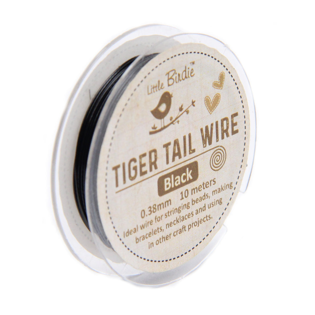 Tiger Tail Wire 0.38 Mm Black 10Mtrs 1Pc Roll Ib