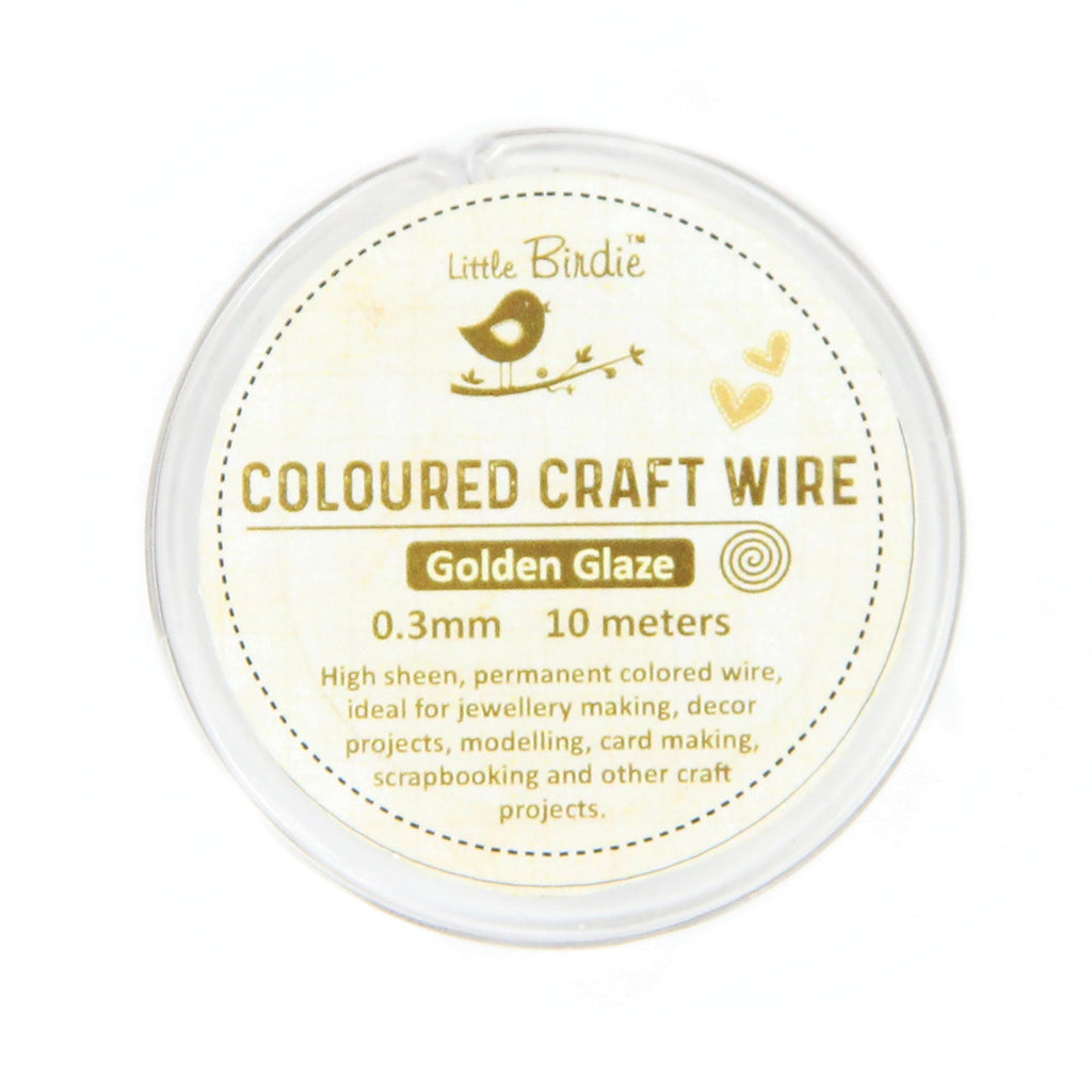Colored Craft Wire 0.3 Mm Golden Glaze 10Mtrs 1Pc Roll Ib