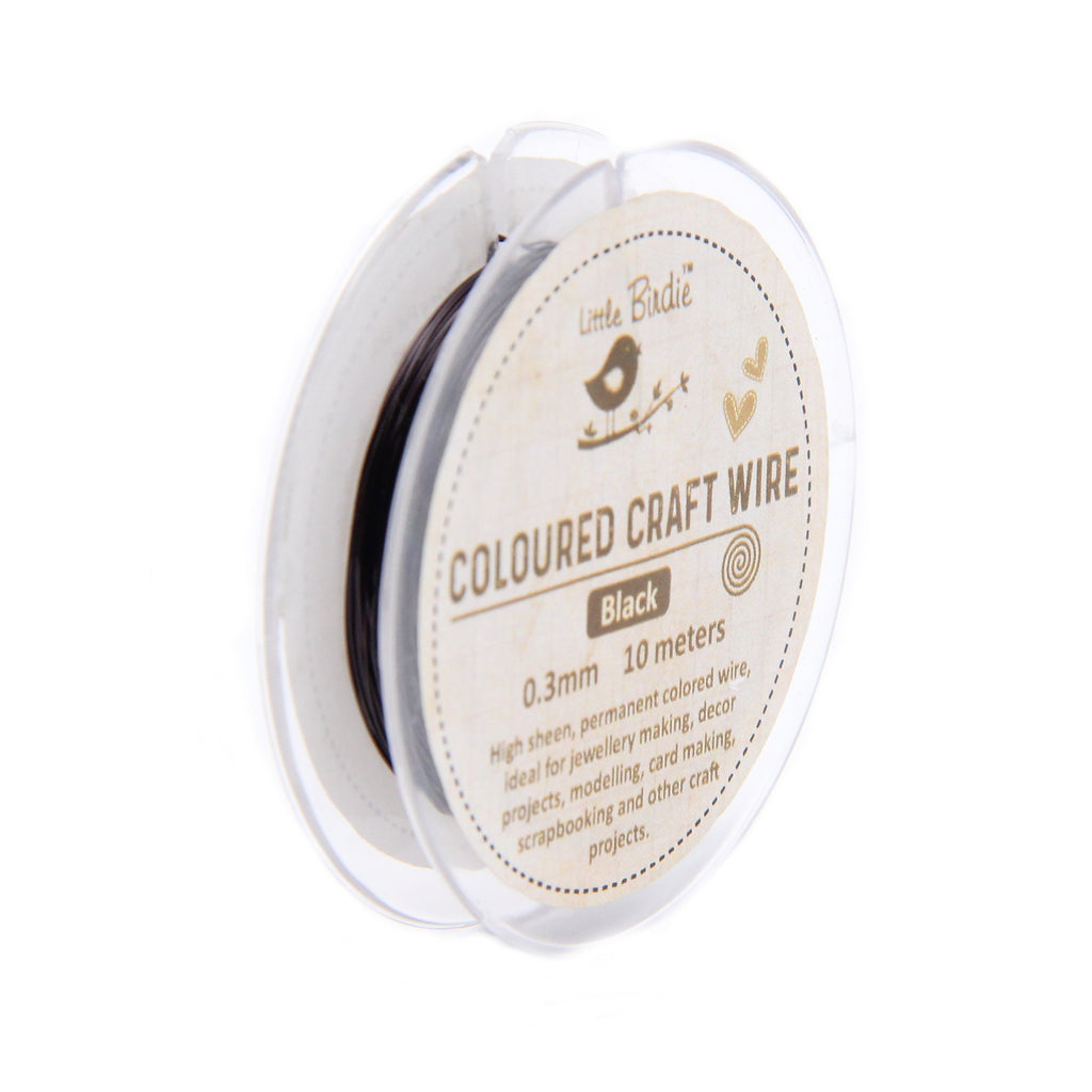 Colored Craft Wire 0.3 Mm Black 10Mtrs 1Pc Roll Ib