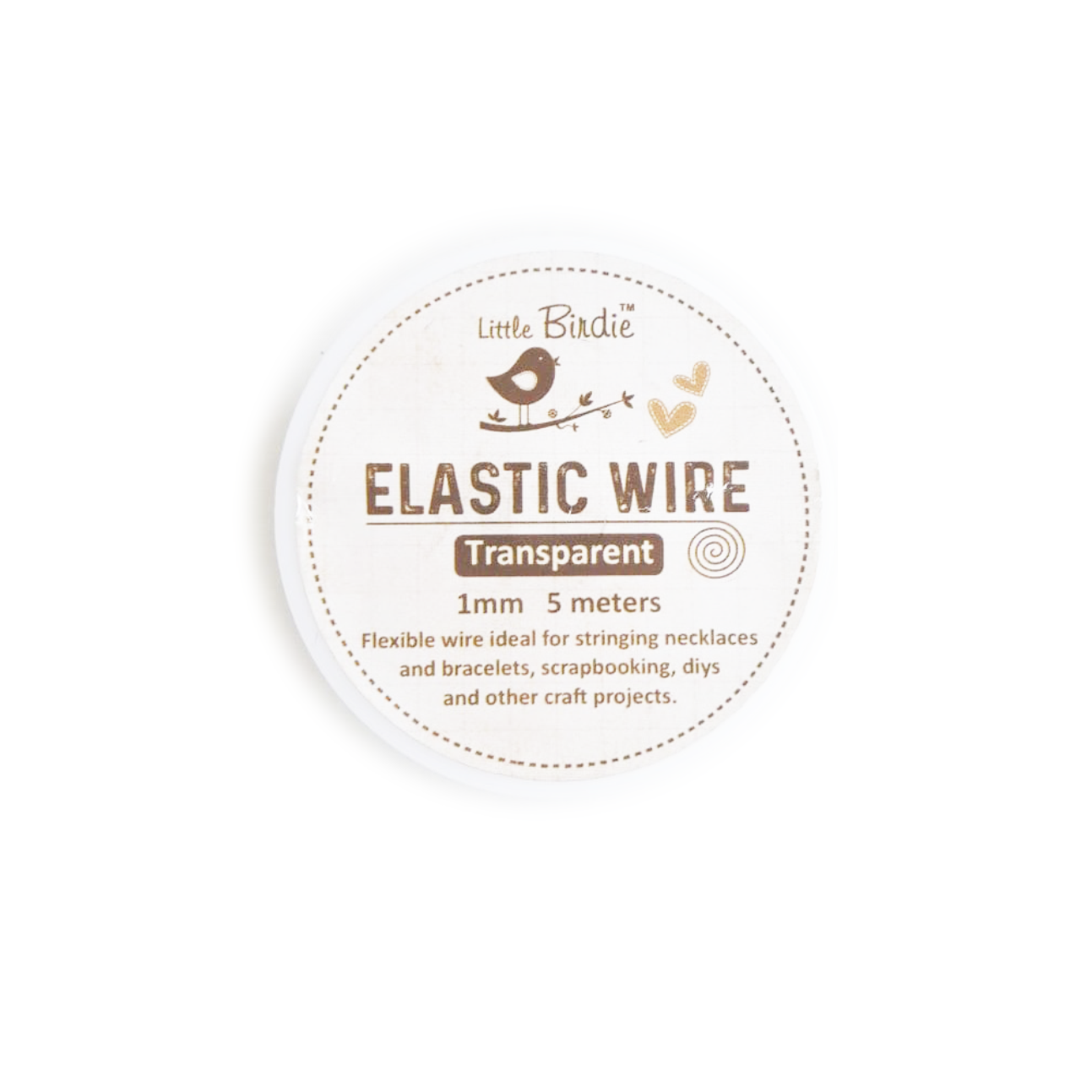 Elastic Wire 1.0 Mm Transperant 5 Mtrs 1Pc Roll Ib