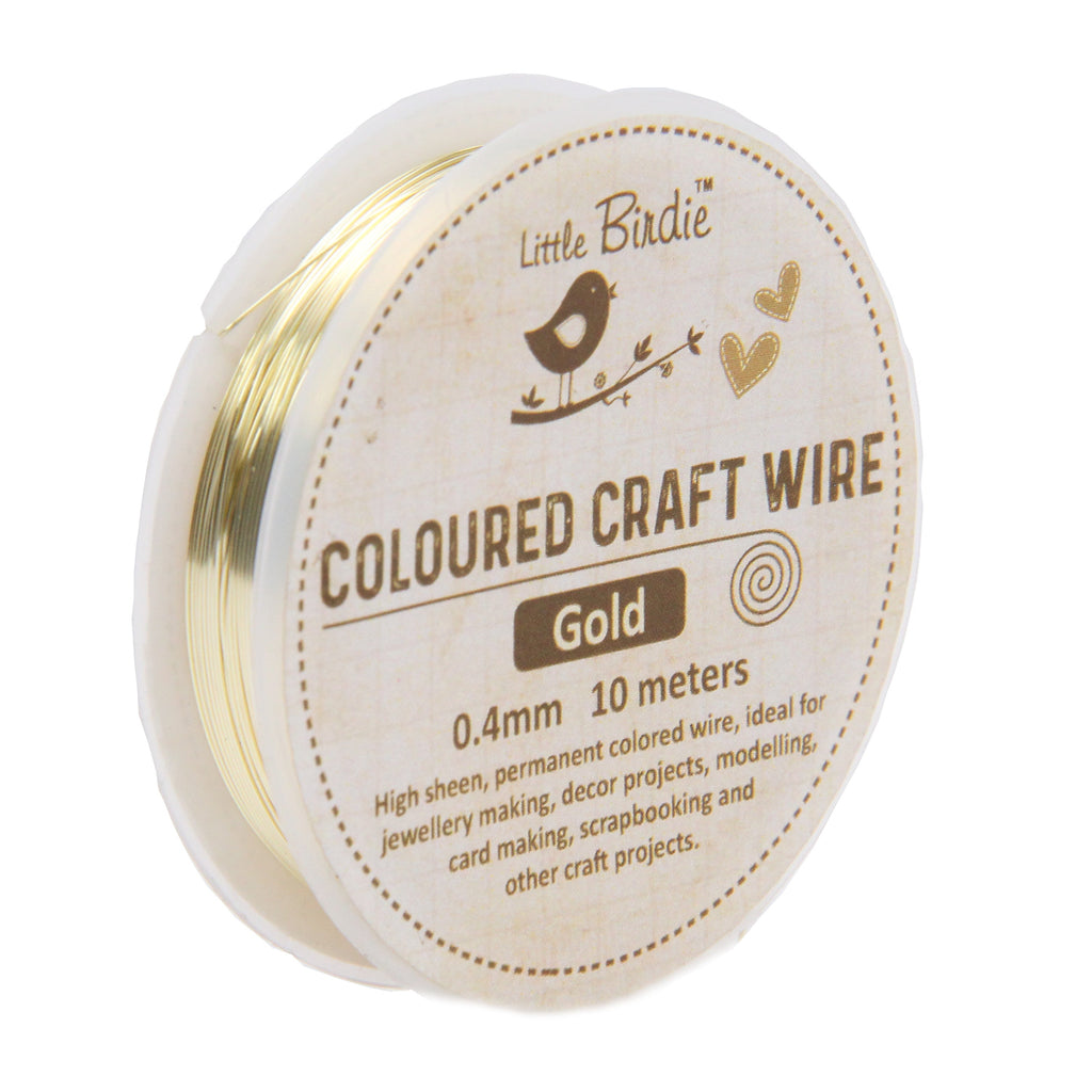 Colored Craft Wire 0.4 Mm Gold 10Mtrs 1Pc Roll Ib