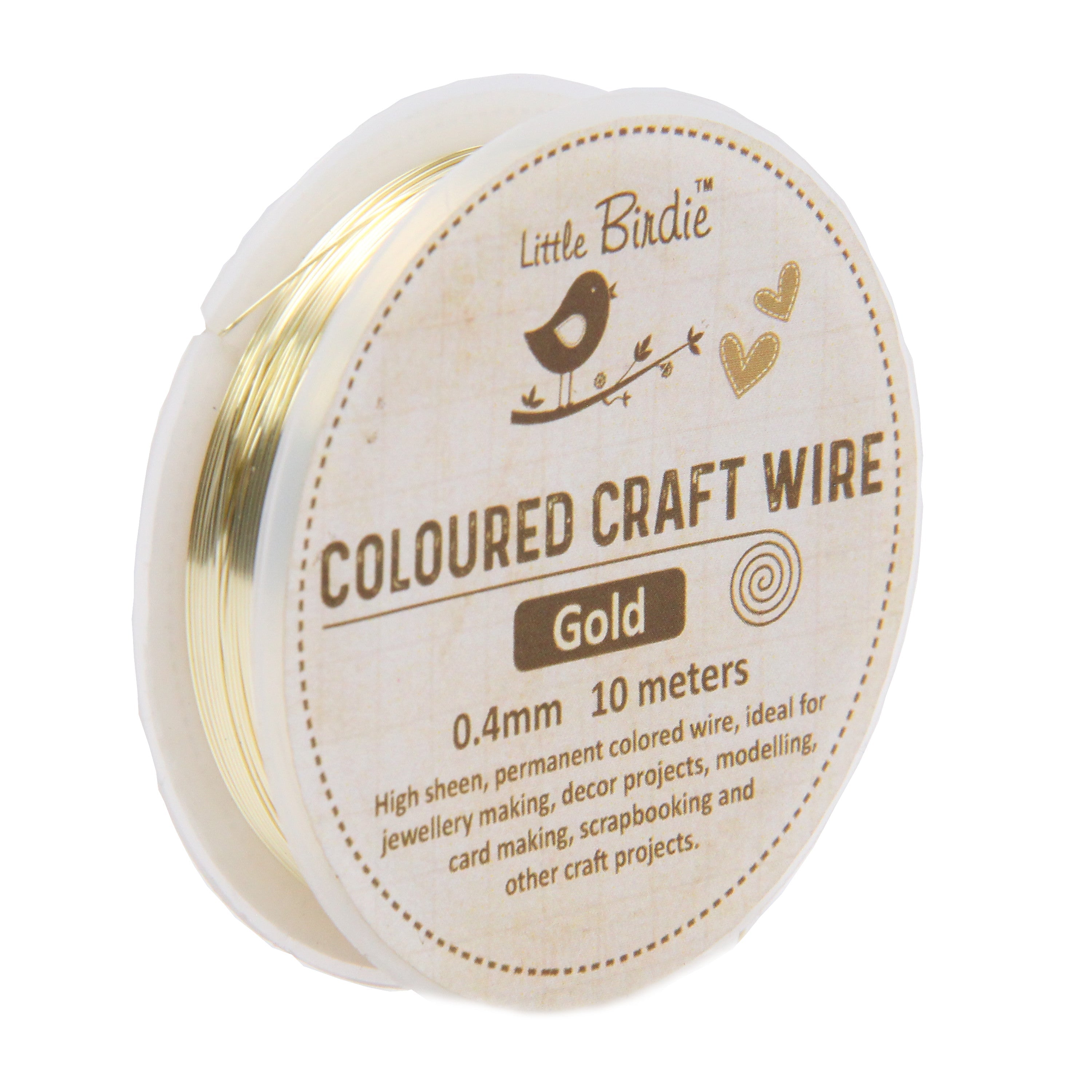 Colored Craft Wire 0.4 Mm Gold 10Mtrs 1Pc Roll Ib