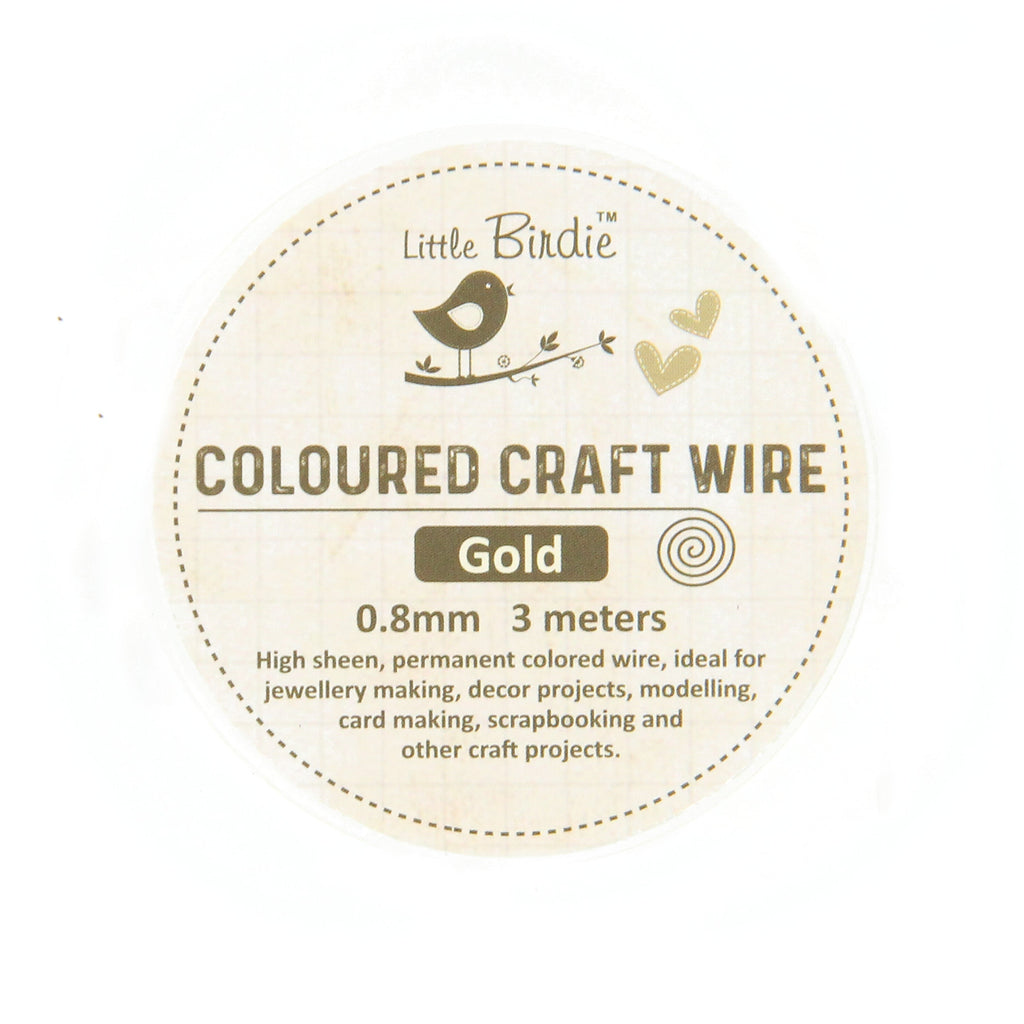 Colored Craft Wire 0.8 Mm Gold 3Mtrs 1Pc Roll Ib