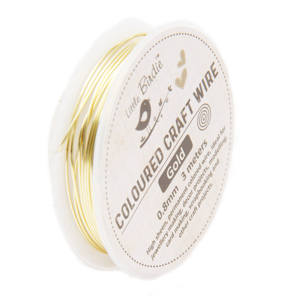 Colored Craft Wire 0.8 Mm Gold 3Mtrs 1Pc Roll Ib