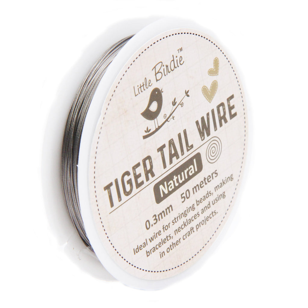 Tiger Tail Wire 0.3 Mm Natural 50Mtrs 1Pc Roll Ib