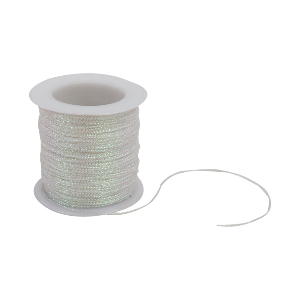Stringing Zari Thread Pearl White 100Mtrs 1Roll Ib