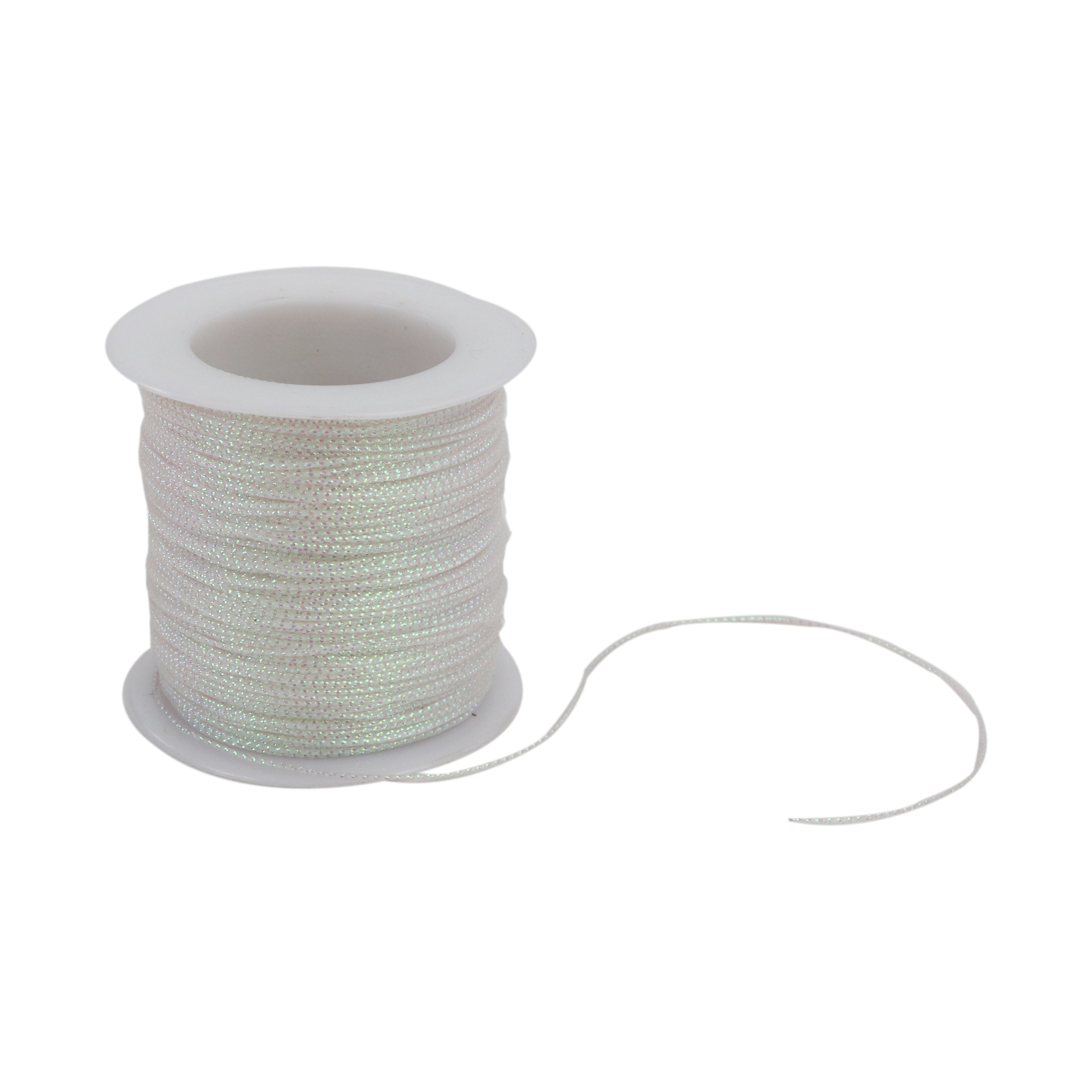 Stringing Zari Thread Pearl White 100Mtrs 1Roll Ib