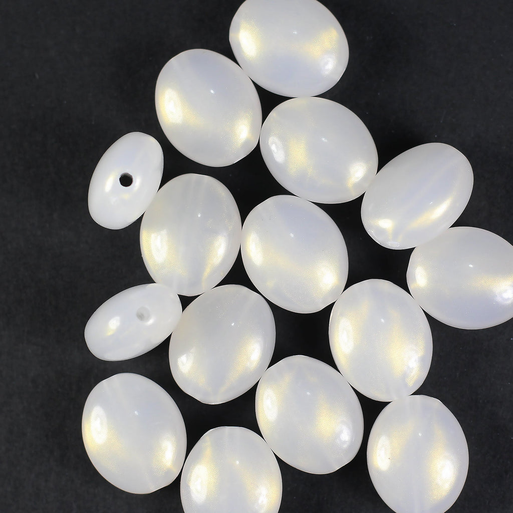 Beads Ivory Pearl Oval 19Mm X 16Mm 30G Pb Ib