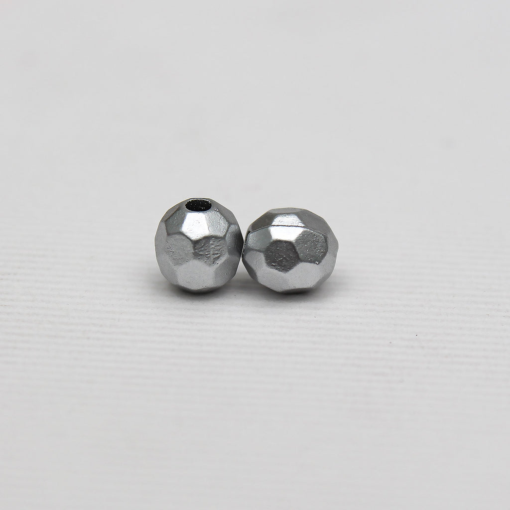Beads Silver Faceted 6Mm X 6Mm 30G Pb Ib