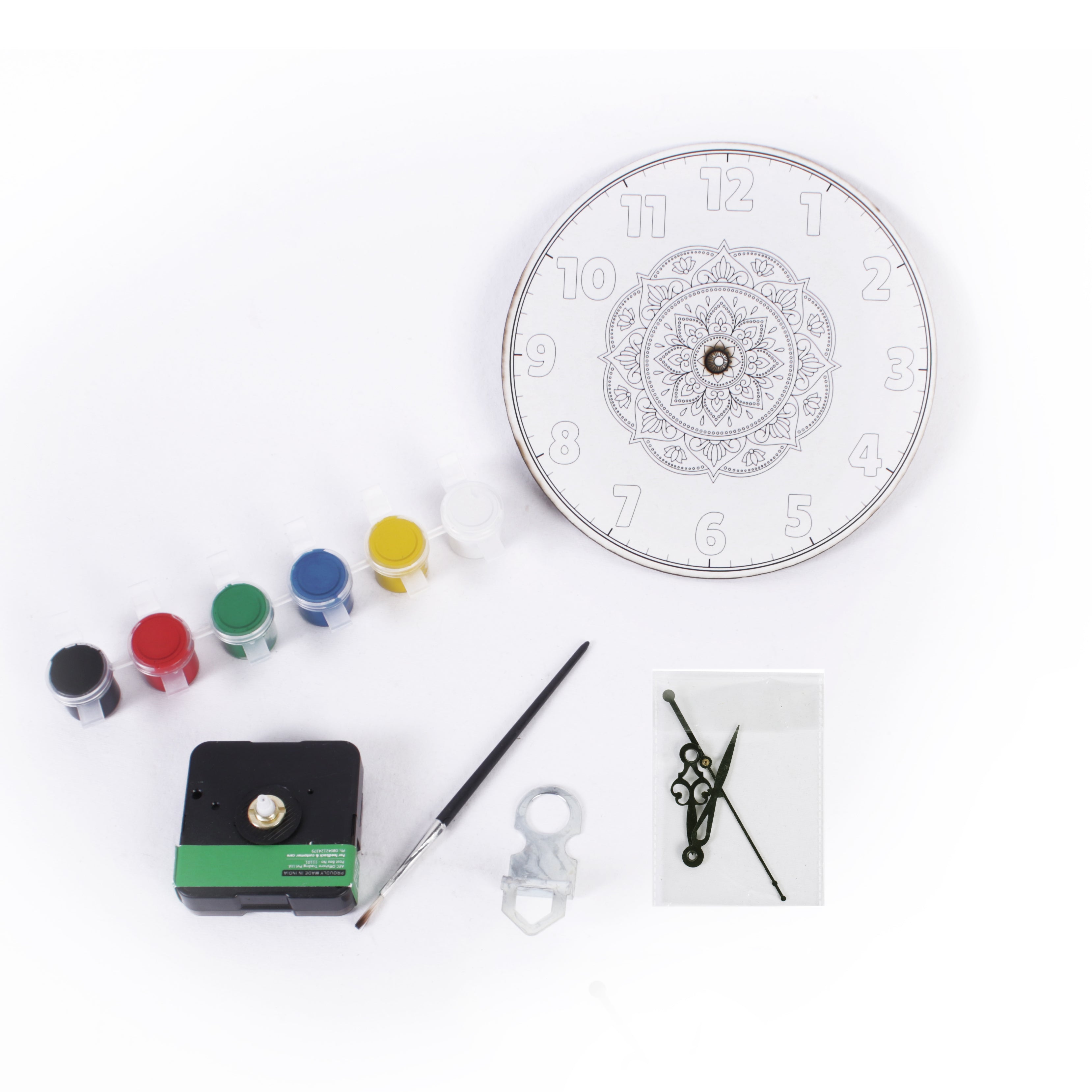 Clock Making Diy Kit Paint And Make A Mandala 1Pack