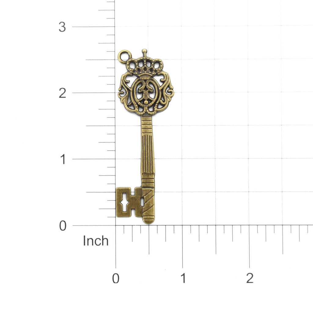 Metal Charms Antique Key 1Pc Pbci Ib