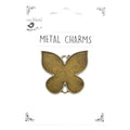 Metal Charms Pendant Blank Butterfly 1Pc Pbci Ib