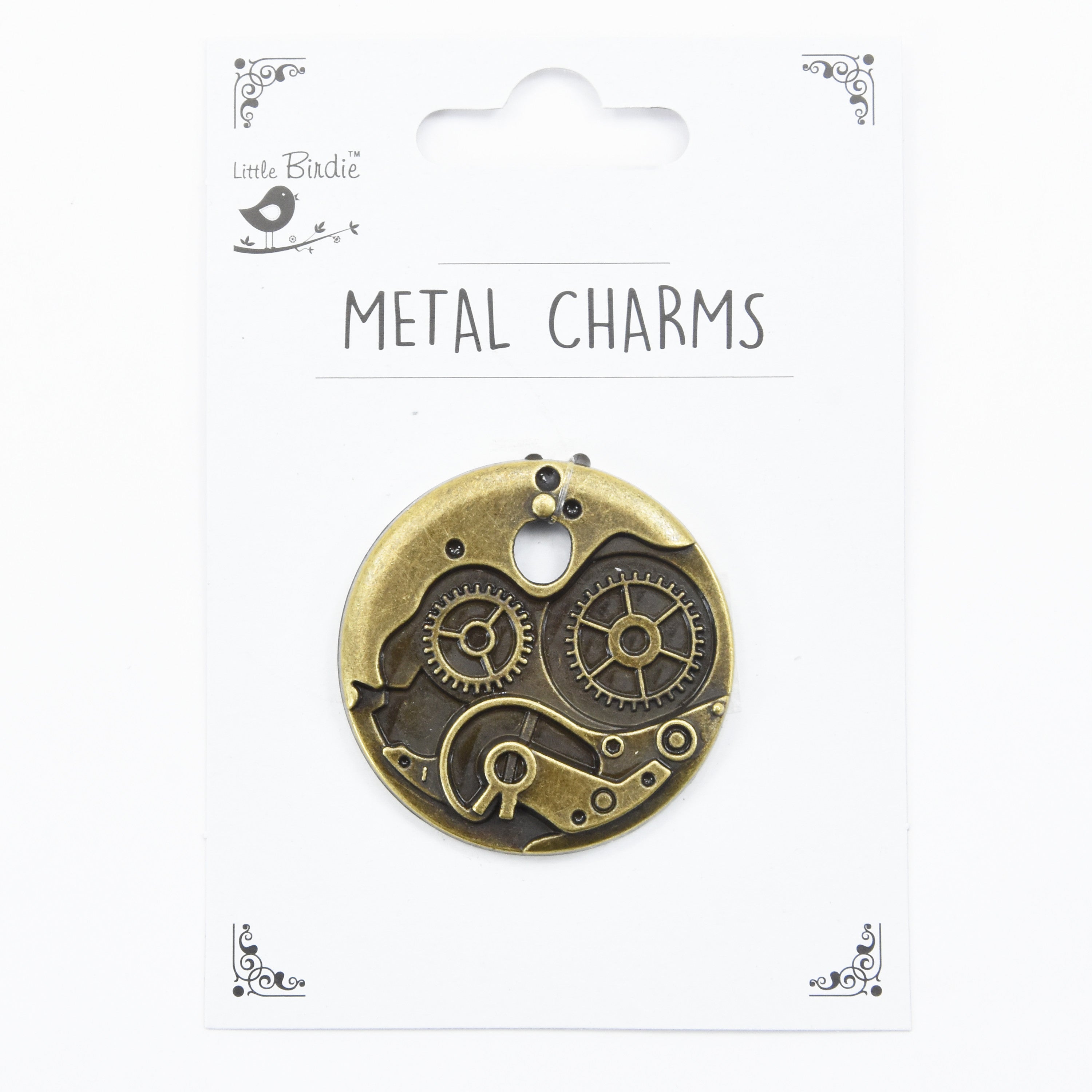 Metal Charms Cog Connection 1Pc Pbci Ib