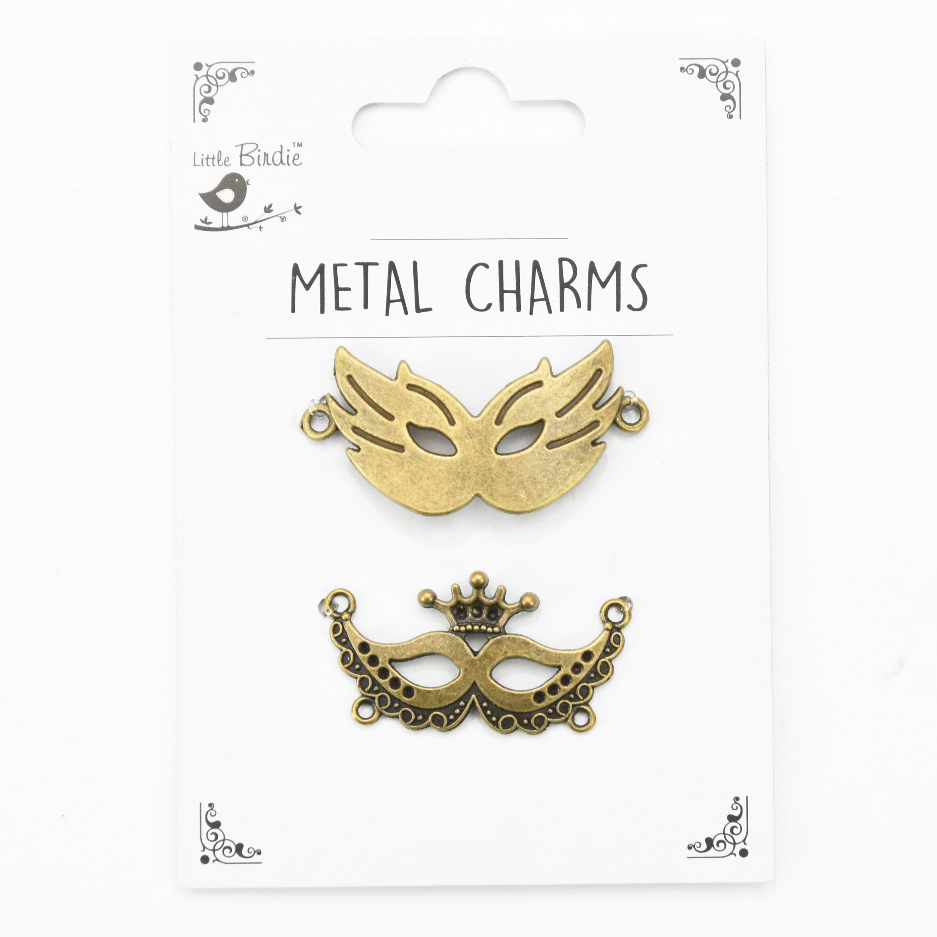 Metal Charms Masquerade 2Pcs Pbci Ib