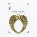 Metal Charms Wings 1Pc Pbci Ib