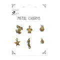 Metal Charms Sea Life 6Pcs Pbci Ib