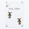 Metal Charms Windmills 2Pcs Pbci Ib