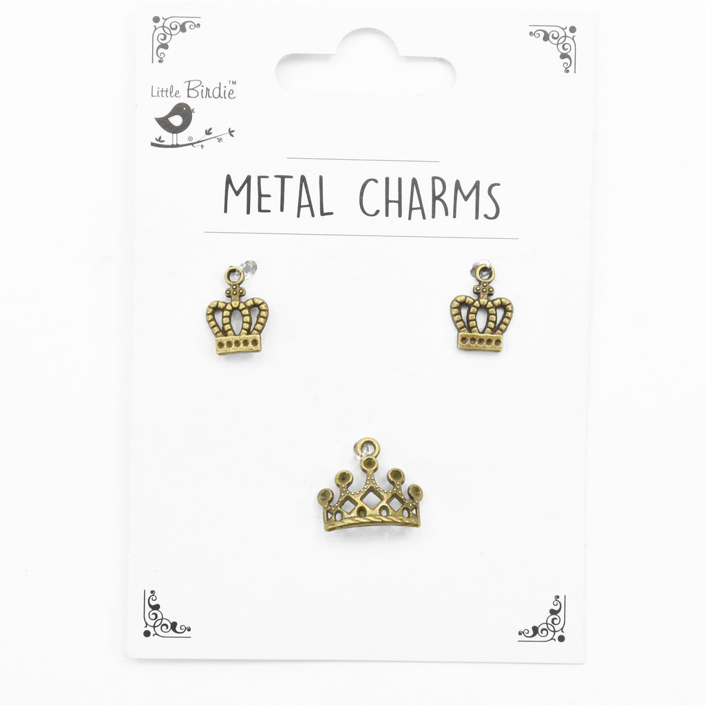 Metal Charms Crown Classics 3Pcs Pbci Ib