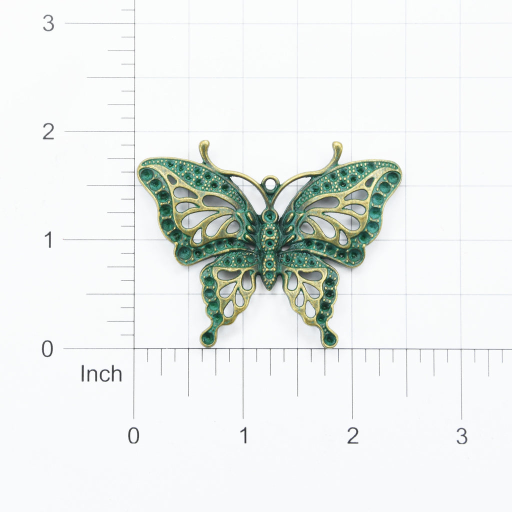 Metal Charms Butterfly Vintage 1Pc Pbci Ib