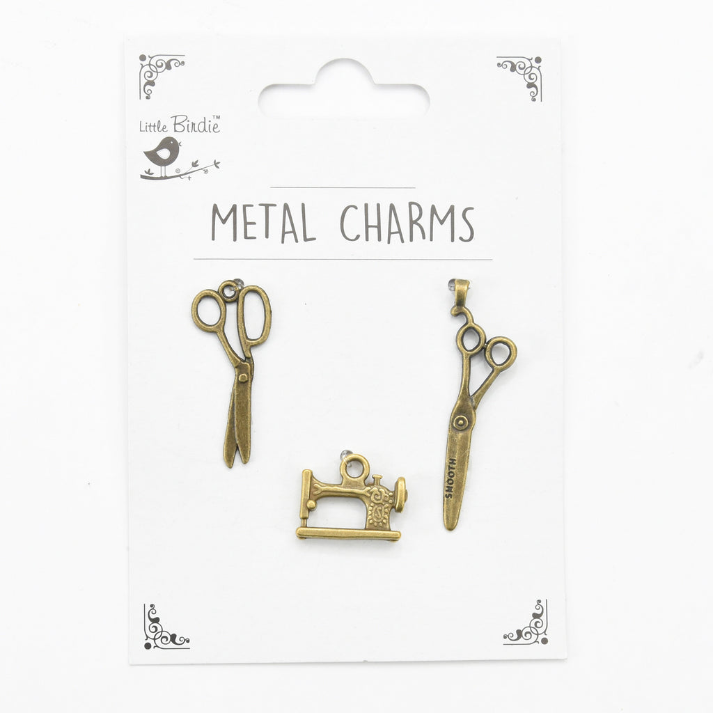 Metal Charms Sewing Magic 3Pcs Pbci Ib