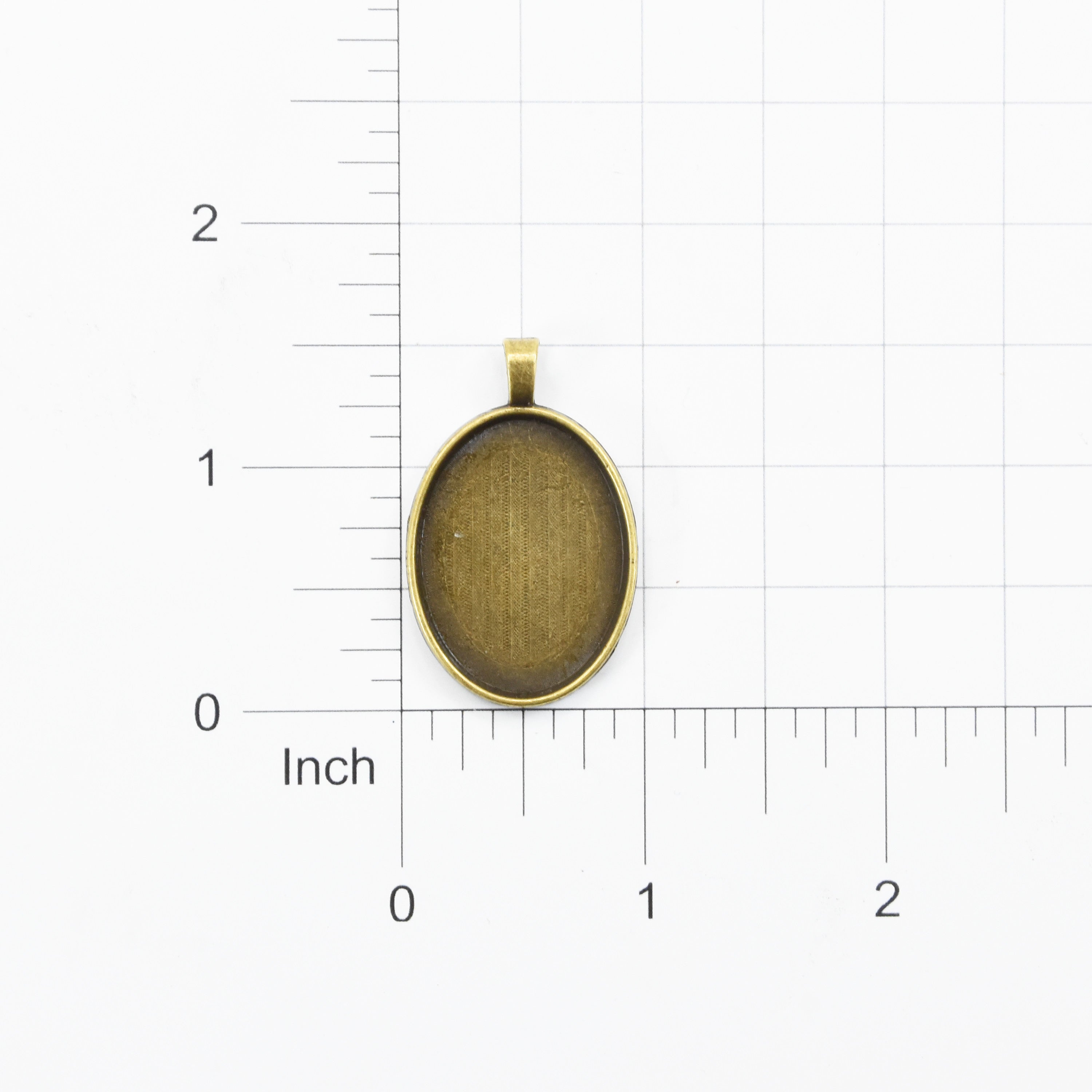 Metal Charms Pendant Blank Oval Small 1Pc Pbci Ib