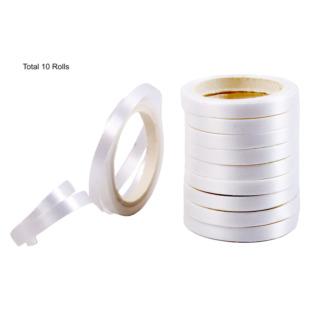 Curling Ribbon For Balloon Decoration 3mm X 3mtr White 10pc