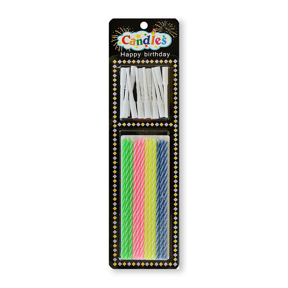 Happy Birthday Long Candles 1Pk Blister Ib