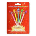 Colored Flame Birthday Candle Asst Col 5Pc Blister Ib