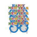 Itsy Bitsy Happy New Year Polka Dot Goggles- Blue