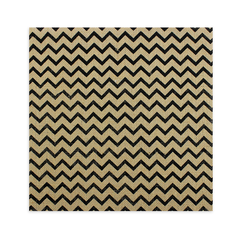 Printed Burlap Chevron Natural 12X12 1Sheet Ib