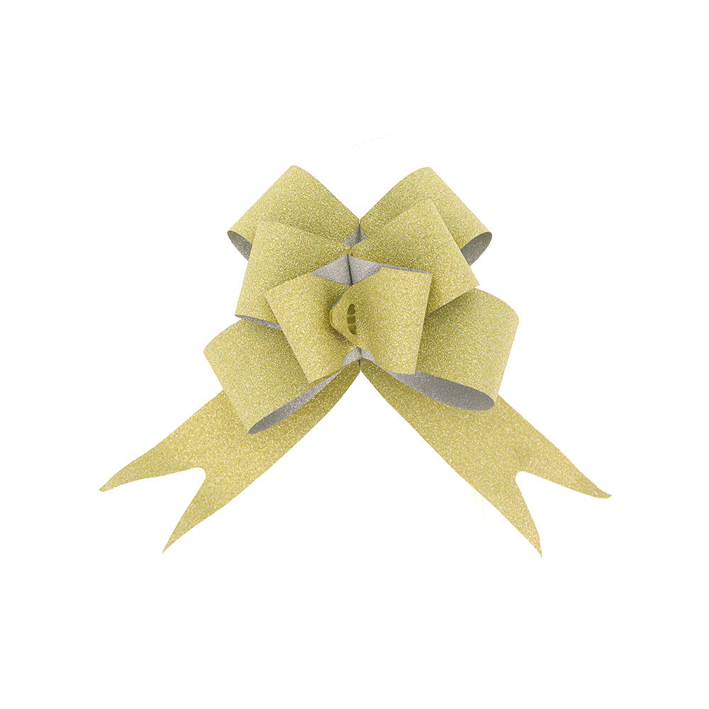 Glitter Pull Bow Ribbon Size-30 Gold 1Pc Ib