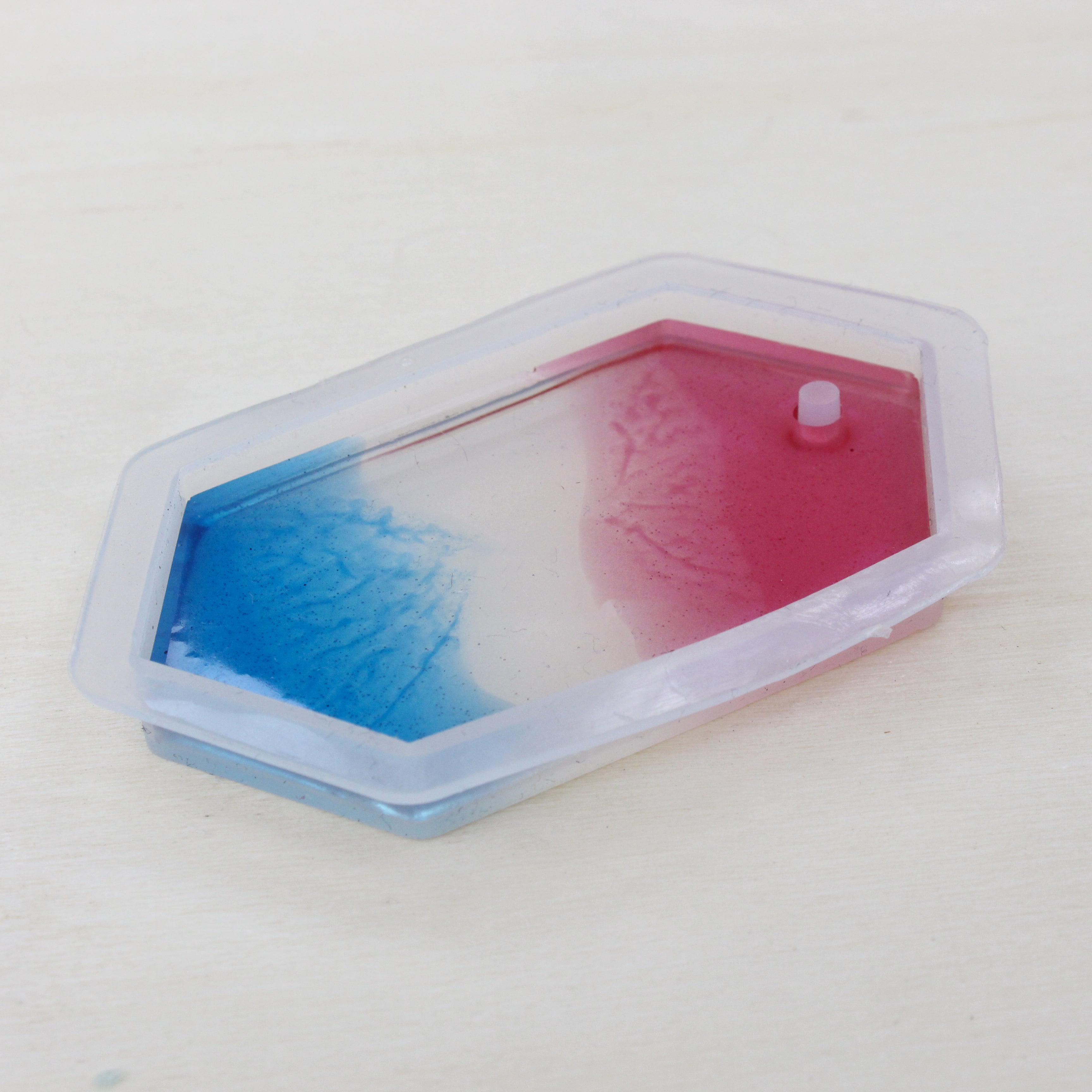 Resin Silicone Mould Hexagon 8cm X 5cm 1pc