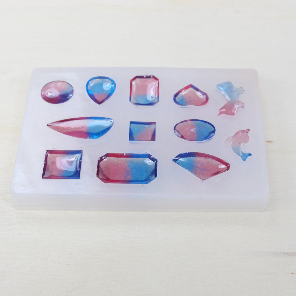 Resin Silicone Mould Assorted Shapes 8cm X 6cm 1pc