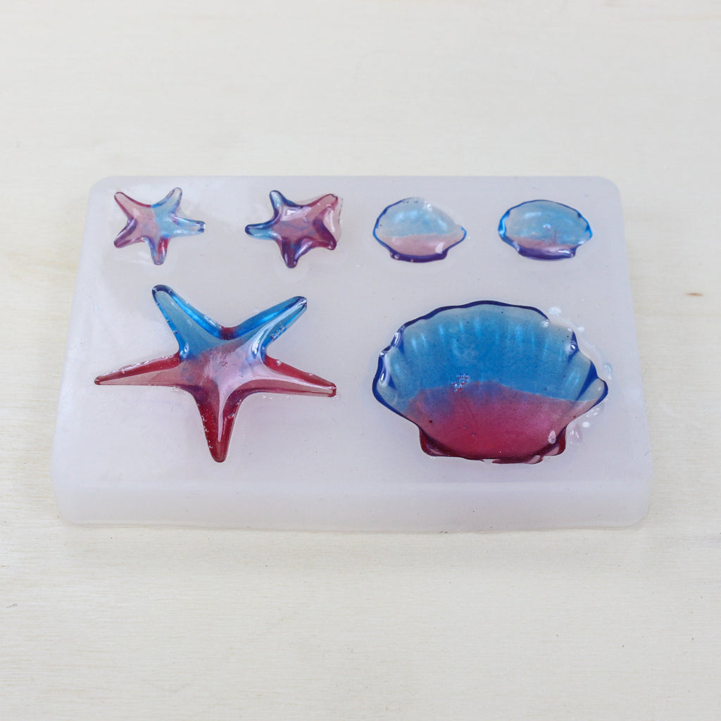 Resin Silicone Mould Sea Life 8.5cm X 6.3cm 1pc