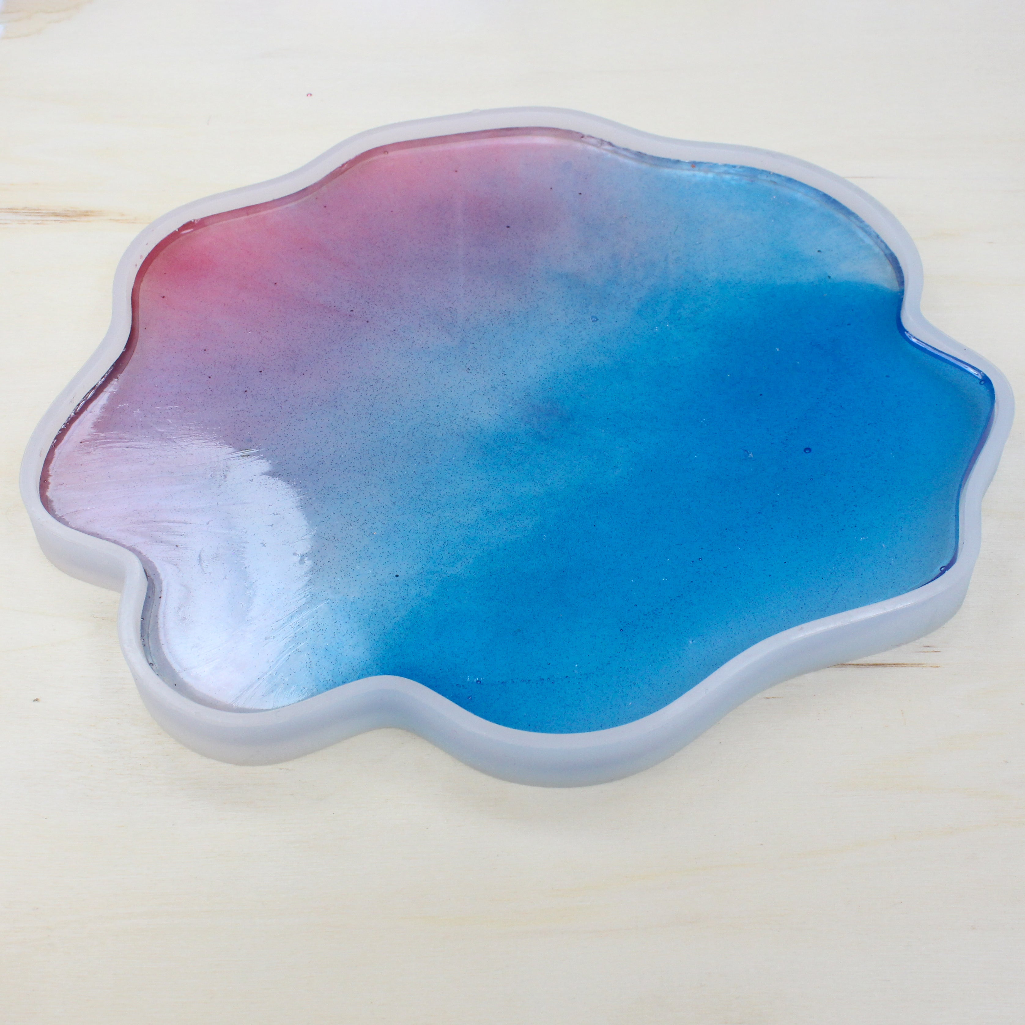 Resin Silicone Mould Ameoba 21cm X 20.5cm X 1.2cm 1pc