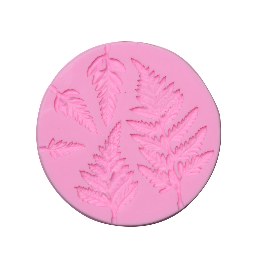 Silicone Mould Fern Leaves 9.5cm X 9.5cm X 0.7cm 1pc