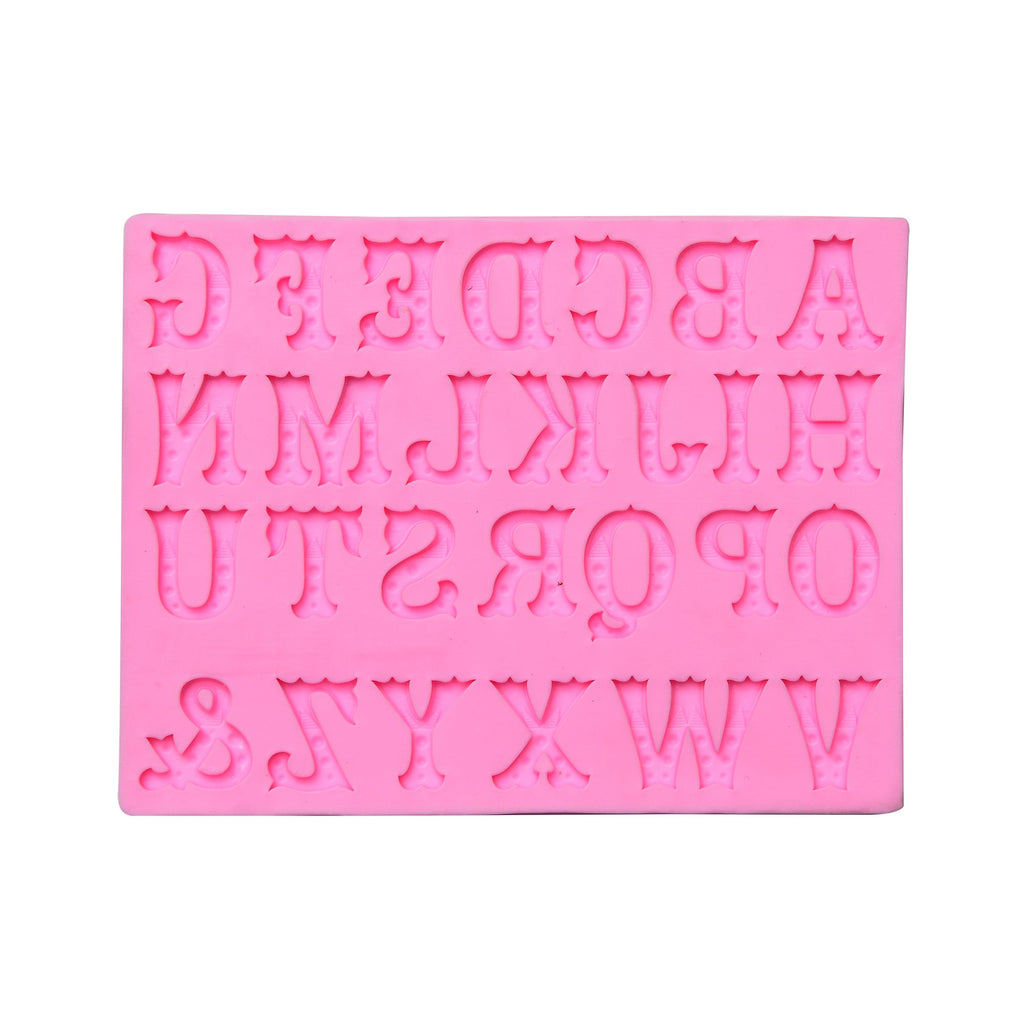 Silicone Mould Uppercase Alphabets 15.3cm X 11.8cm X 0.9cm 1pc