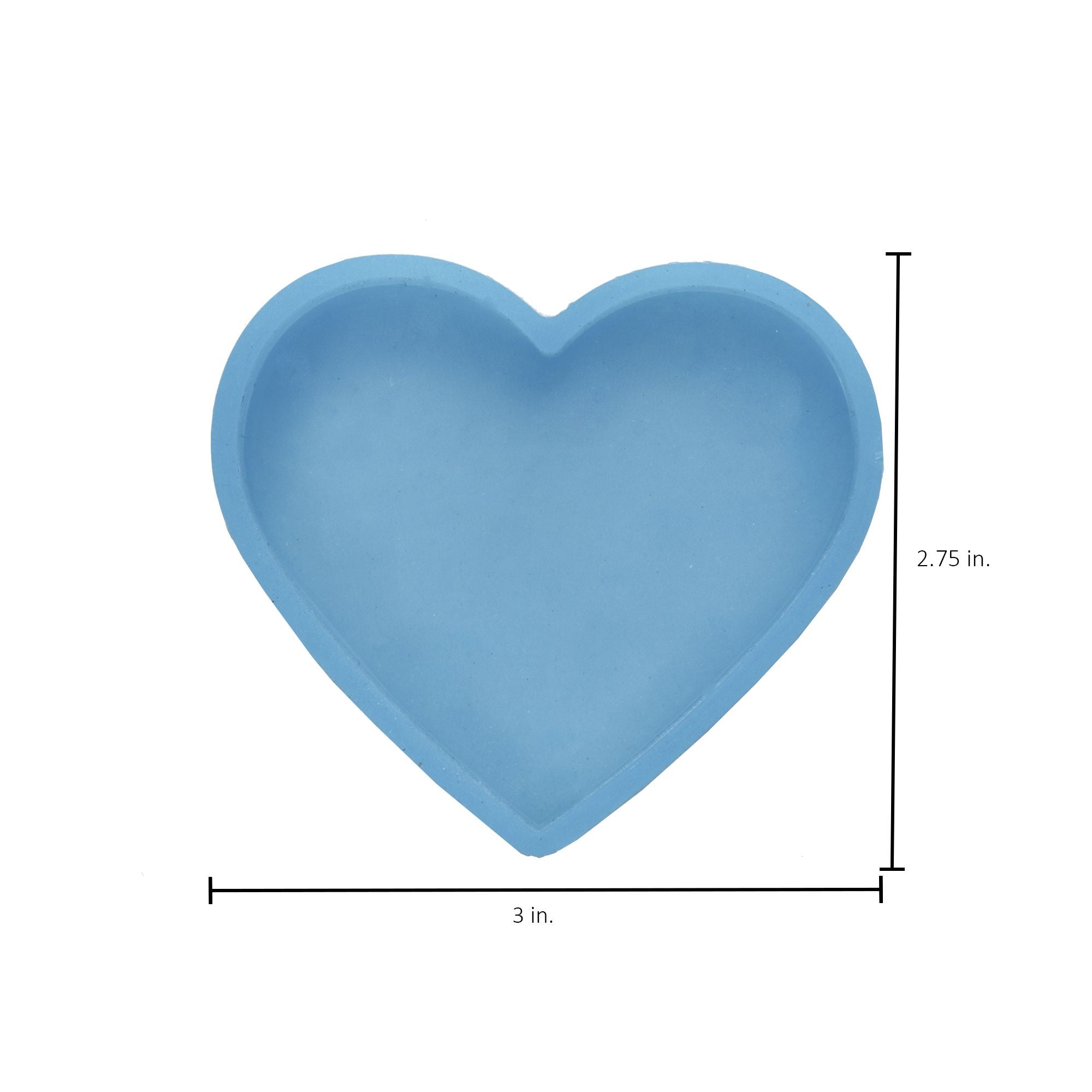 Silicone Mould Heart L-2.75 Inch W-3 Inch D-7.87Mm 1Pc