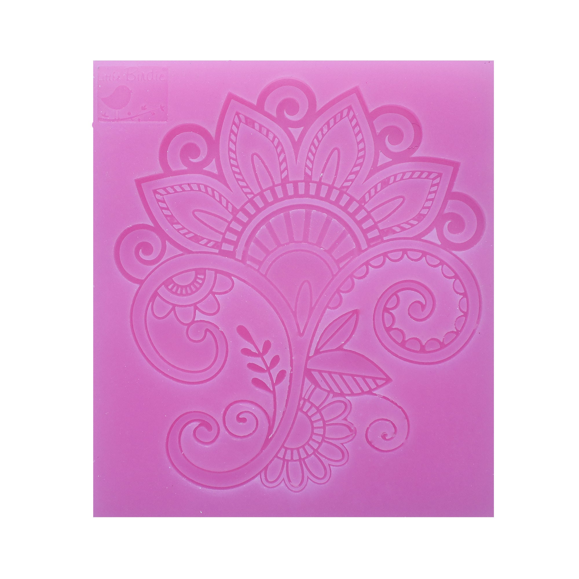 Silicone Mould -Whimsy Flora (Width-5.9inch, Length-6.6inch, Depth-11mm), 1pc