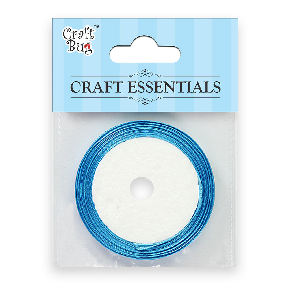 Satin Ribbons 6mm Aqua 9mtr