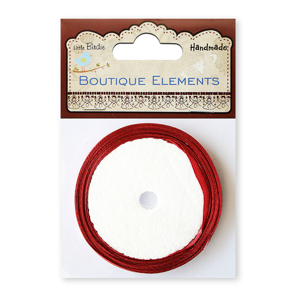 Satin Ribbons 6mm Burgundy 9mtr