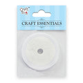 Satin Ribbons - 6mm Width -White - 9mtr